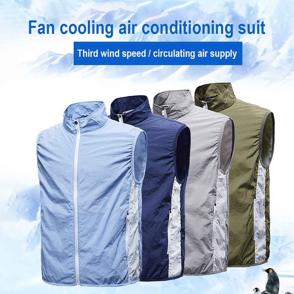 Summer Cooling Air Conditioning Clothing With Fan Clothing USB Charging Fan Clothing Sunscreen Vest Cooling Clothing Couple Work Clothes