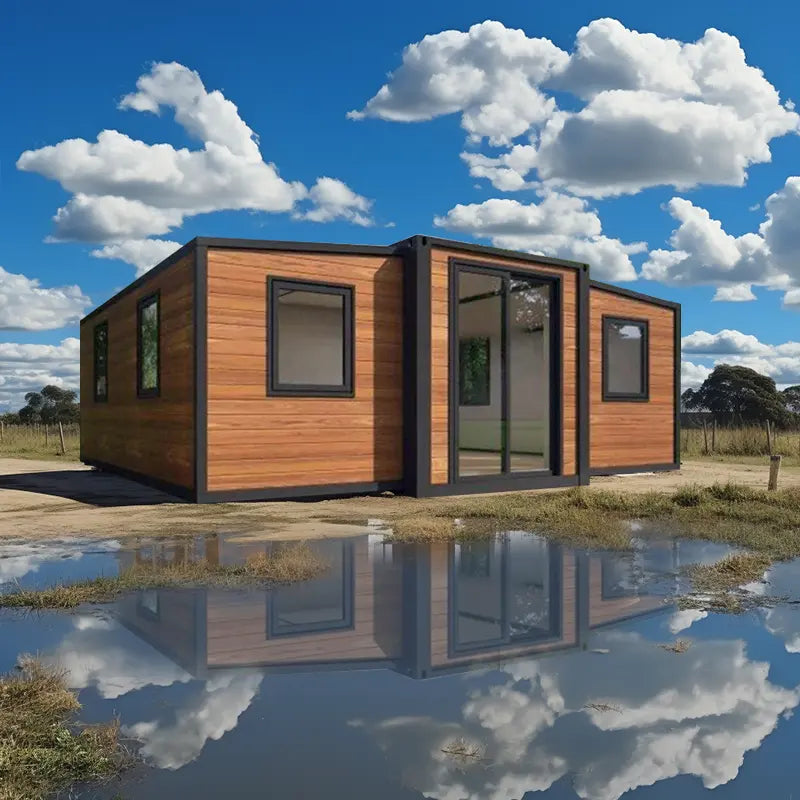 Modern and luxurious expandable container home by Ugaazh NX Support. Keywords: customizable home, luxury living, mobile home for sale near me, sustainable, eco-friendly, CE certified, ISO certified.