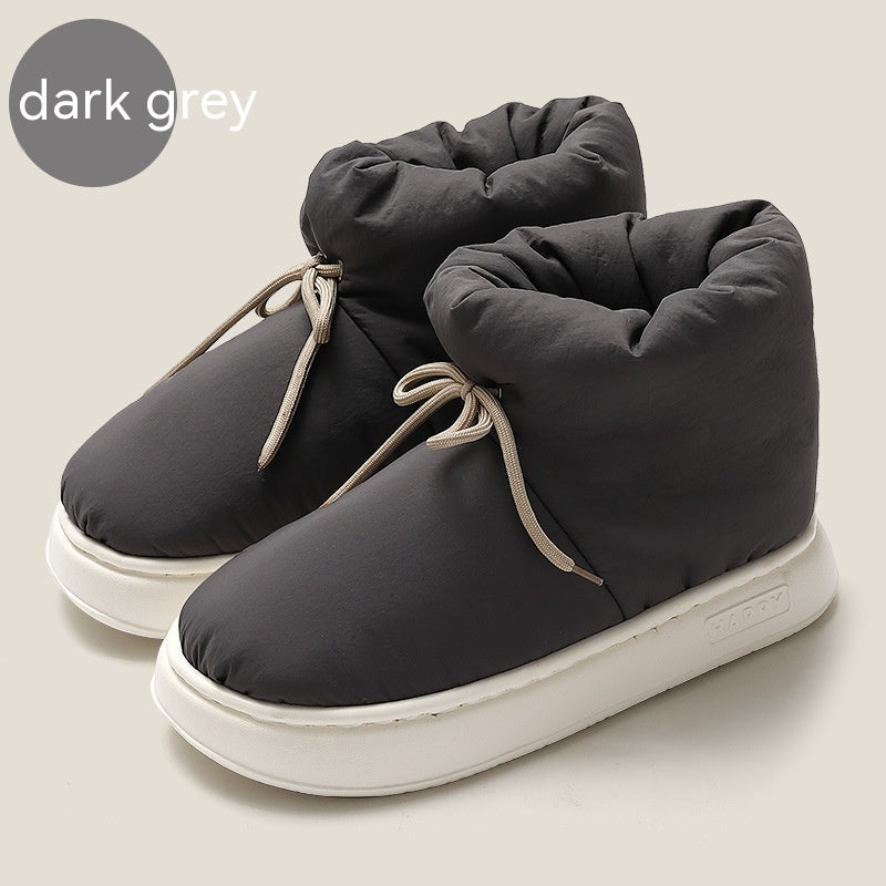 High Top Down Cotton Slippers For Women In Winter
