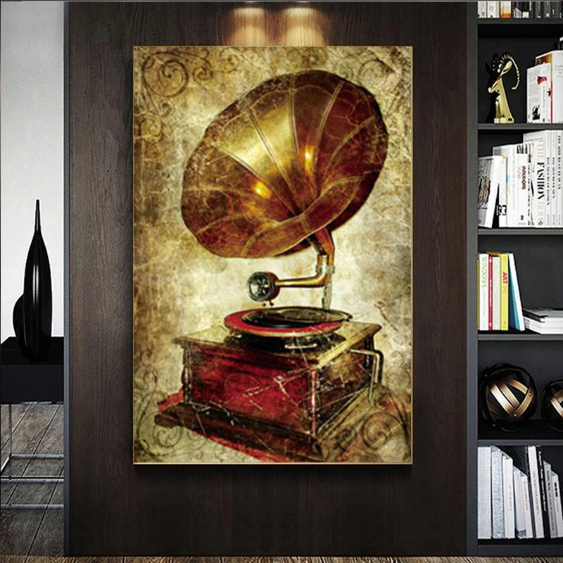Vintage Antique Wall Art Canvas Painting