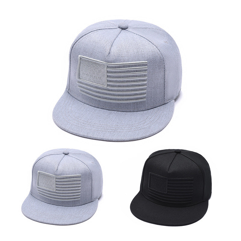 Sun Protection Baseball Cap Black And White Fashion Flat Brim Hat