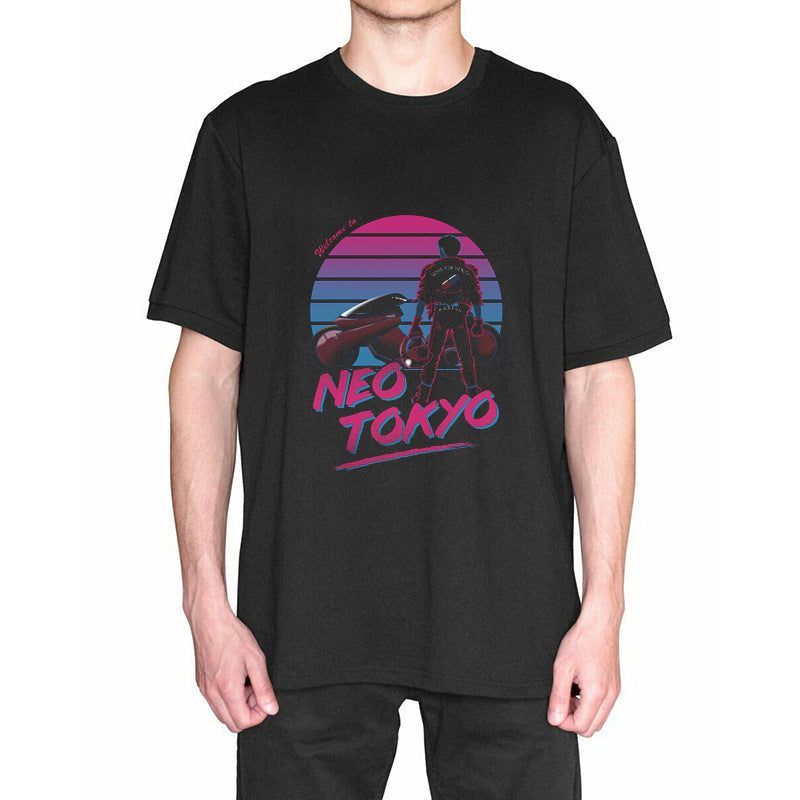 Neo Tokyo Awesome Guys T Shirt Man New Akira The Capsule T-Shirt Japan Anime Custom Tee Company T-shirts For Men