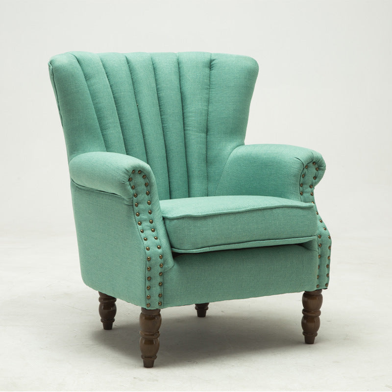 American Style Retro Simple Fabric Single Sofa Chair