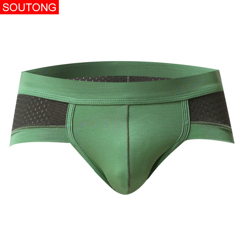 Men's Underwear Recycled Fiber Comfortable Mesh Moisture Absorption Breathable Men's Briefs
