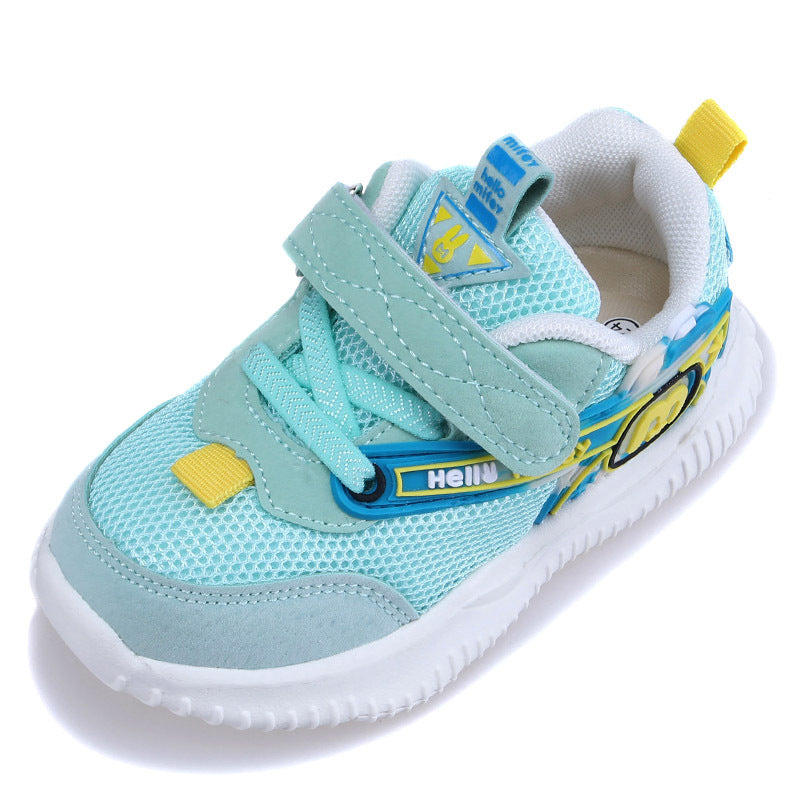 Solid-soled health net shoes for kids functional shoes