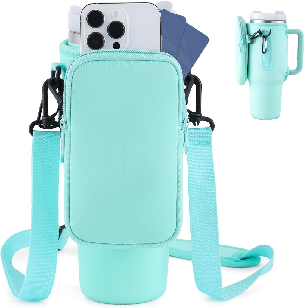 Water Bottle Carrier Bag | Premium Water Bottle Carrier Bag with Phone Pocket and Strap | Made in USA | made in usa