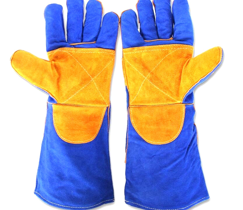 35cm/40cm Leather Fireproof Adiabatic Welding Gloves