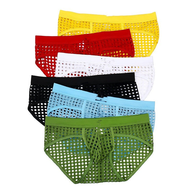 Hollow Triangle Woxuan Translucent Sexy Mesh Men's Underwear