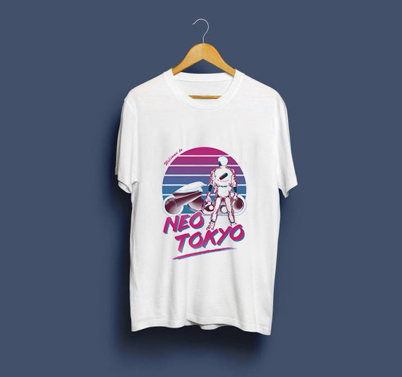 Neo Tokyo Awesome Guys T Shirt Man New Akira The Capsule T-Shirt Japan Anime Custom Tee Company T-shirts For Men