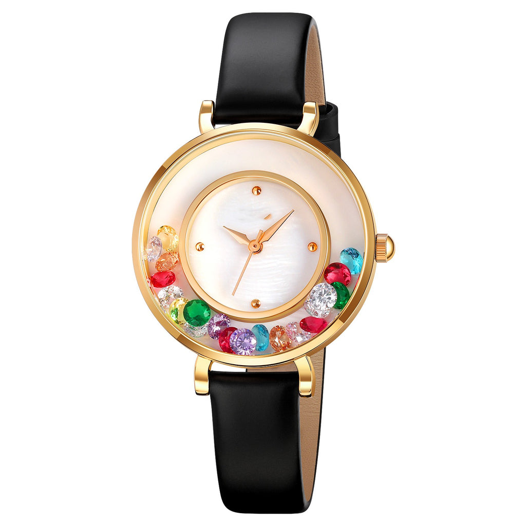 Elegant Gemstone Ball Exquisite Women's Watch