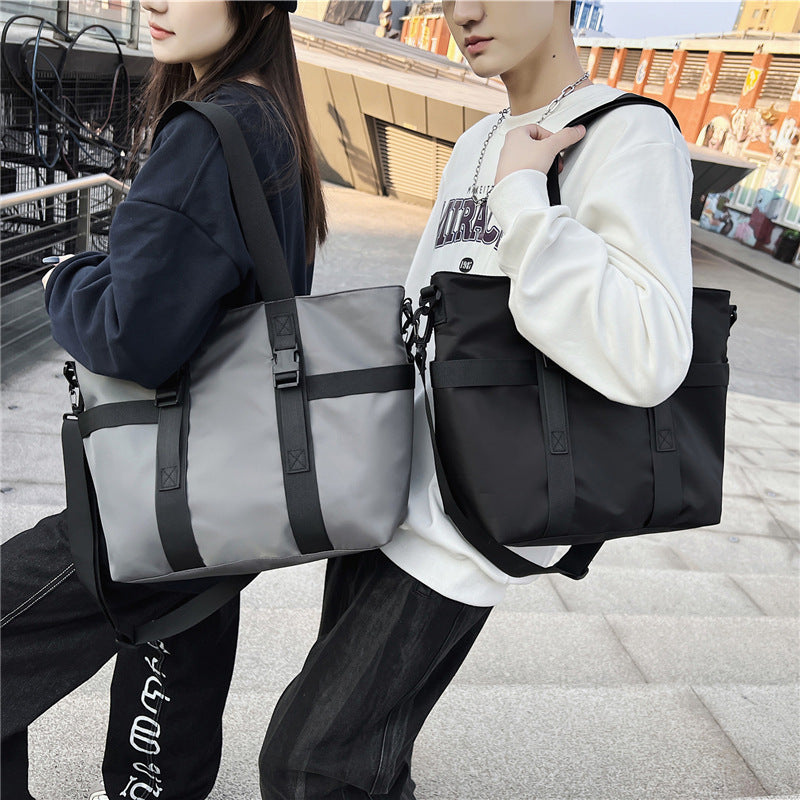 Ins Cool Handbags Large Capacity Waterproof Shoulder Bag Men And Women Fashion Business Travel Crossbody Bags