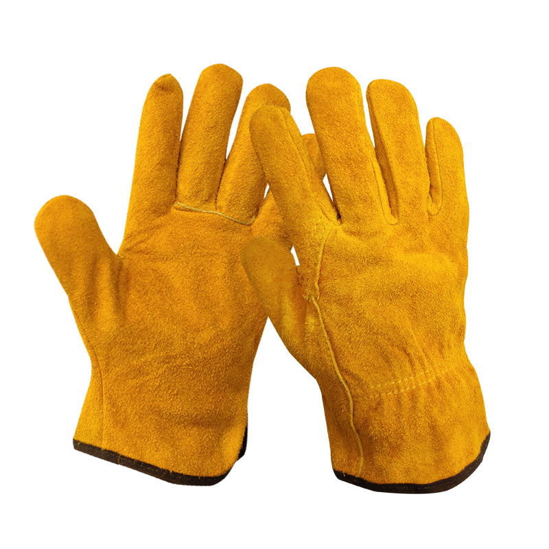 Welding gloves, leather, high temperature, short