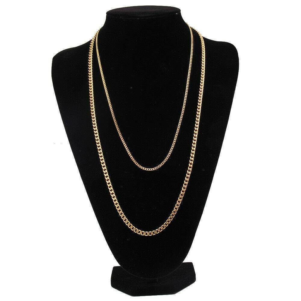 Men's Cuban Chain - European and American Style Necklace in Various Sizes and Colors