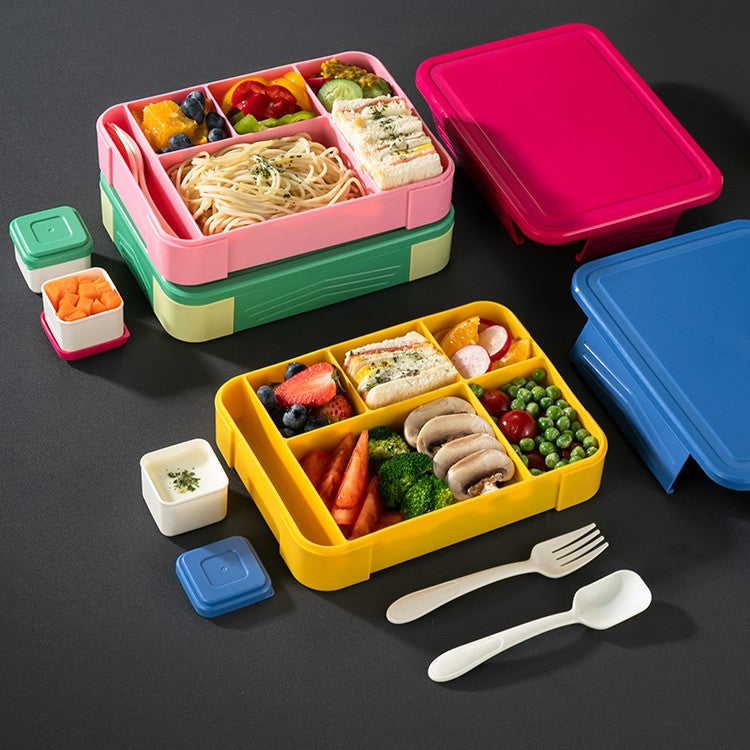 Children Student Compartment Seal Fruit Bento Box