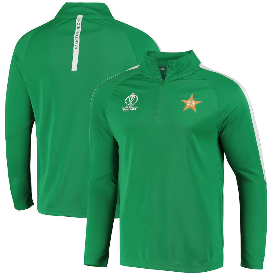 "Pakistan ICC Men's Cricket World Cup Team 1/4 Zip Midlayer - Officially Licensed Comfort for Game-Day Enthusiasts"