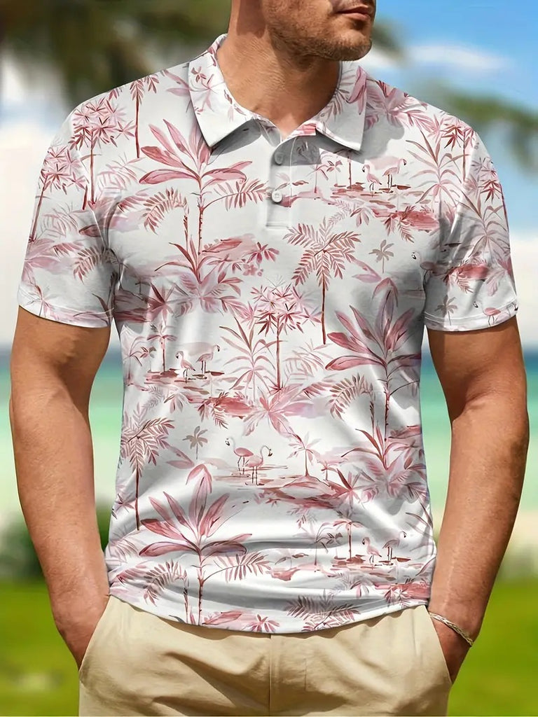 Men's Print Breathable Fashion Polo Shirt Top