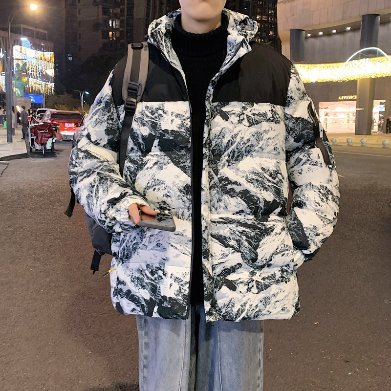 Winter Men's Camouflage Hooded Down Cotton Jacket