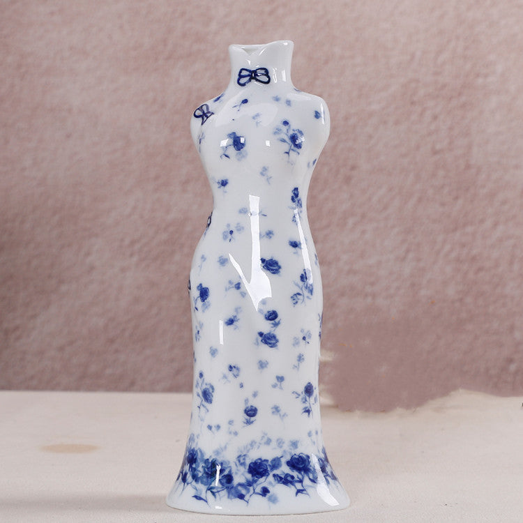 Blue And White Porcelain Vase Decoration