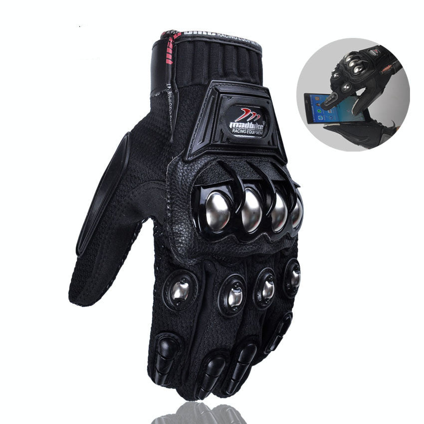 Motorcycle With Touch Riding Gloves