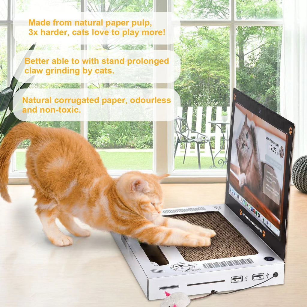 Game Machine Computer Shape Cute Cat Scratch Board