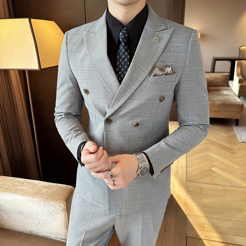Men's Autumn And Winter Suit Three-piece Business Casual