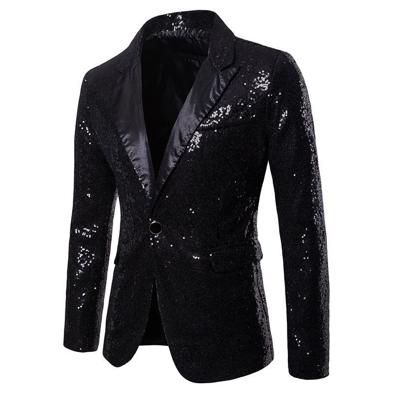 European And American Performance Dress Gold Sequined Suit