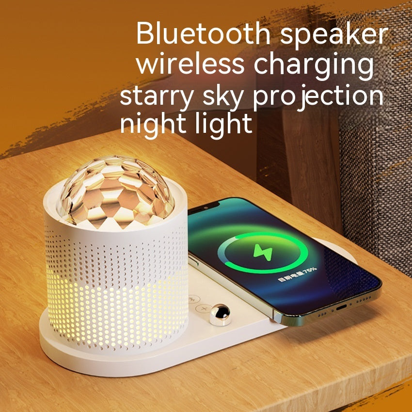 Bluetooth Speaker Wireless Charger Starry Sky Small Night Lamp