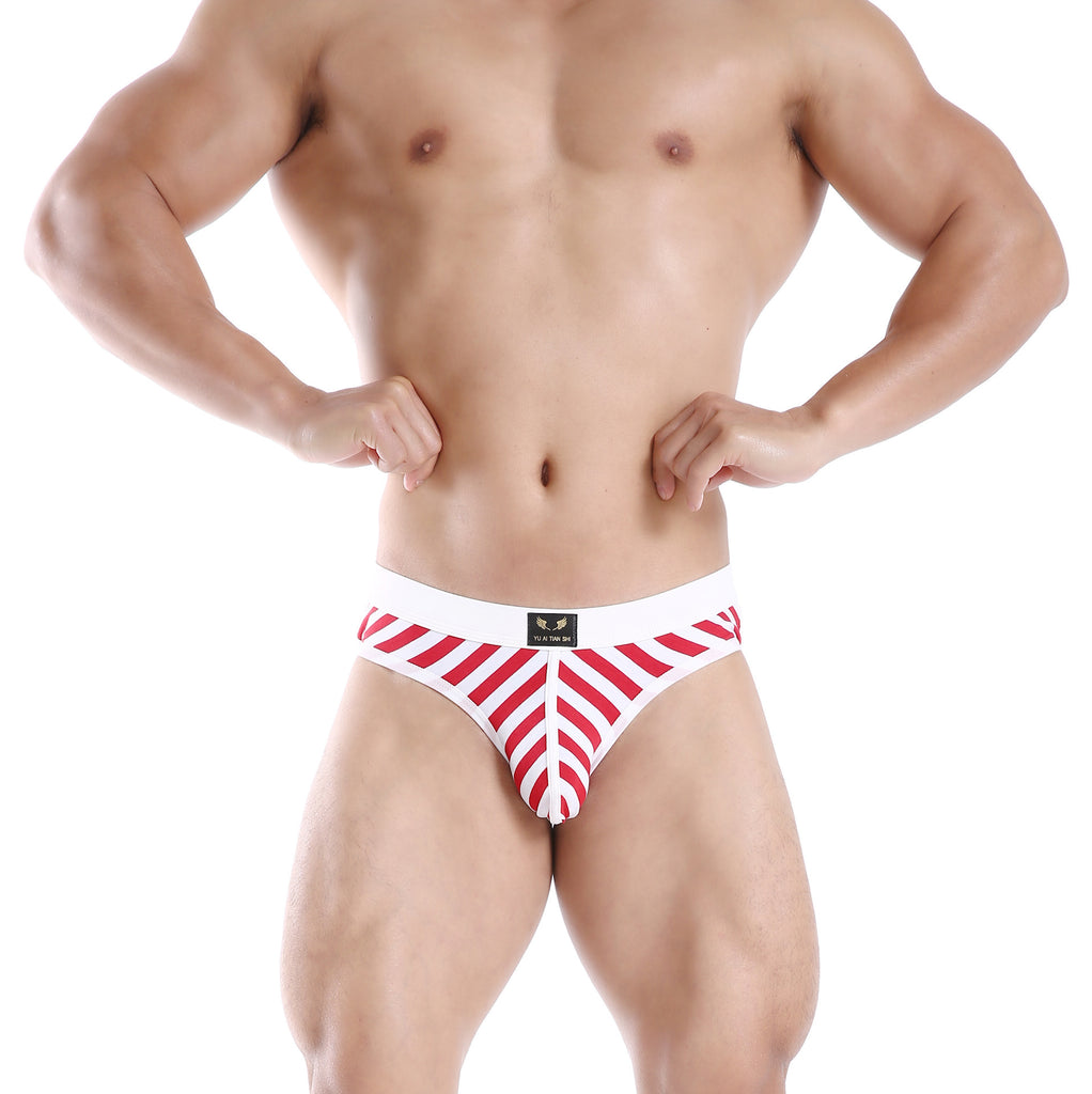 Men's Cotton Low Waist Striped Underwear Panties