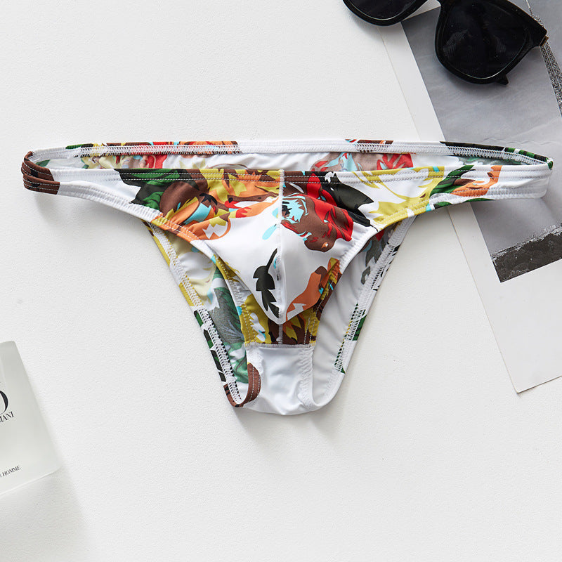 Men's Fashionable Simple Low Waist Quick-drying Breathable Printed Underwear