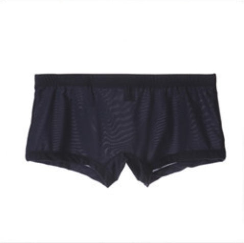 Men's Ice Silk Flat Corner Thin Semitransparent Underwear