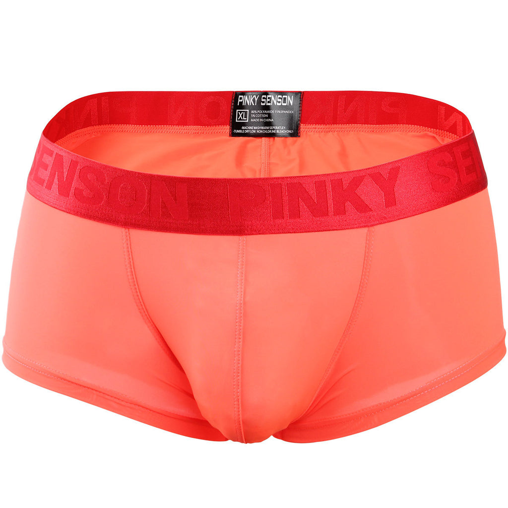 Nylon Ice Silk Underwear Men's Boxer Wide Rubber Band Low Waist Sexy