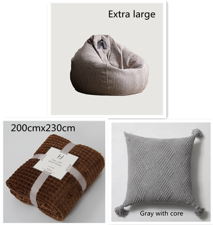 Lazy Sofa Bean Bag Tatami Lounge Chair Bedroom Recliner Single Small Sofa