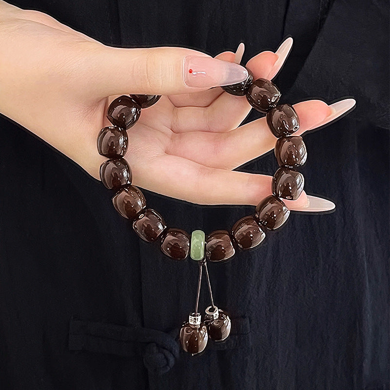 Lucky Bauhinia Tree Solid Seed Light Pearl Bodhi Bracelet